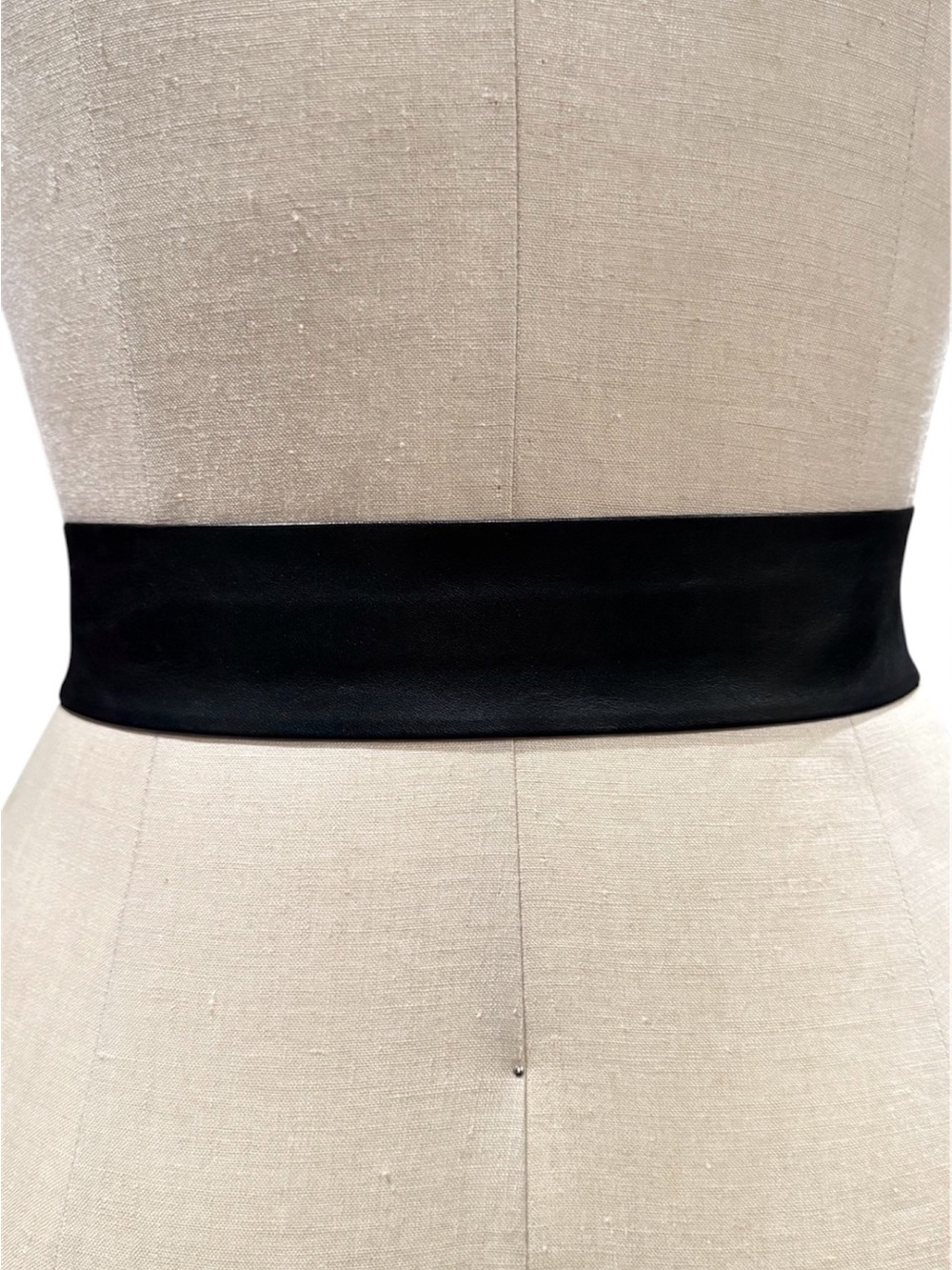 Jennifer Moore Genuine Leather Gold Chain Link Waist Belt Black Size S Vintage - Picture 4 of 9